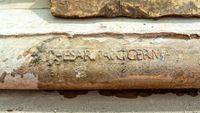 A Roman-era lead pipe with an inscription 