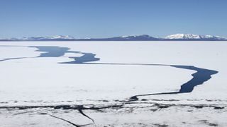 A 2015 photograph of Mary Bay in Yellowstone Lake, Yellowstone National Park.